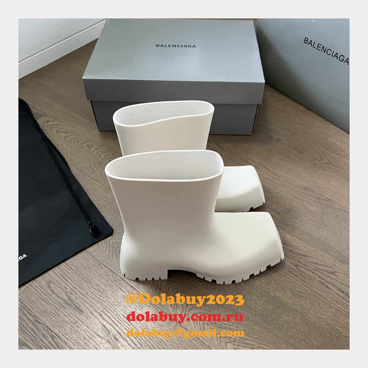 Replica Balenciaga Luxury Trooper Rubber Boot 1:1 Mirror Dolabuy
