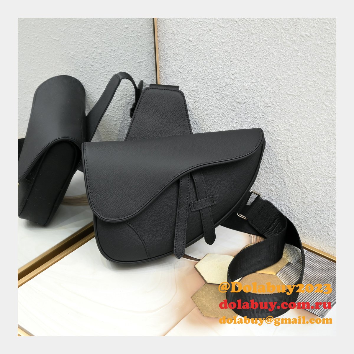Wholesale CHRISTIAN DIOR saddle homme men bag