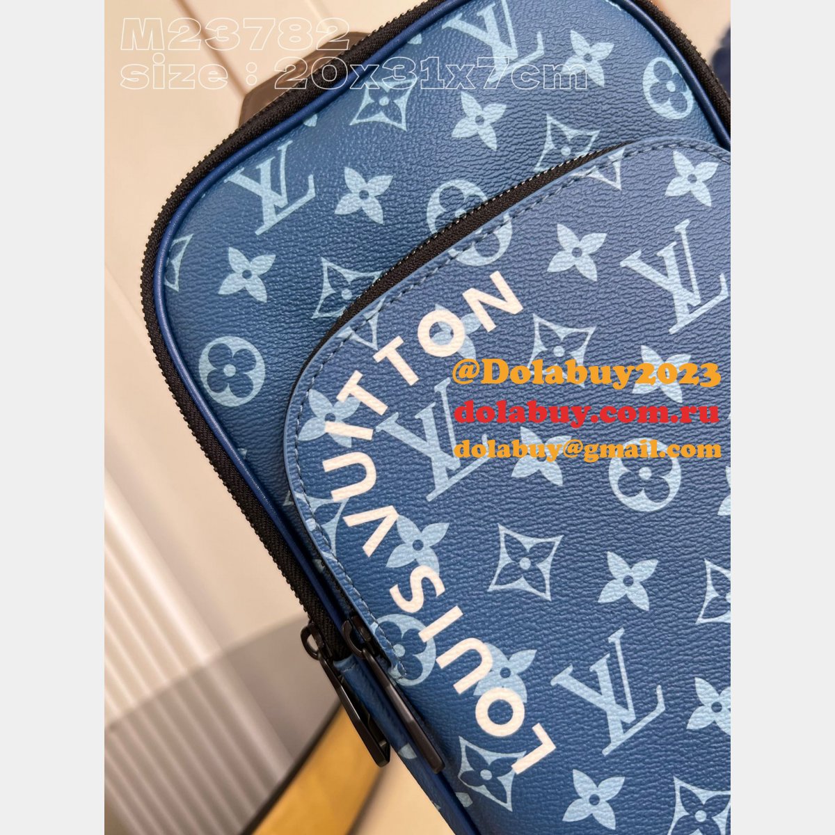 Avenue Slingbag Blue M23782 Designer Louis Vuitton High Quality Bag