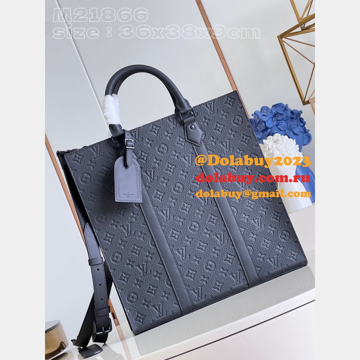 Sac Replica Plat M21866 NV Monogram Taurillon Fake Louis Vuitton Bags