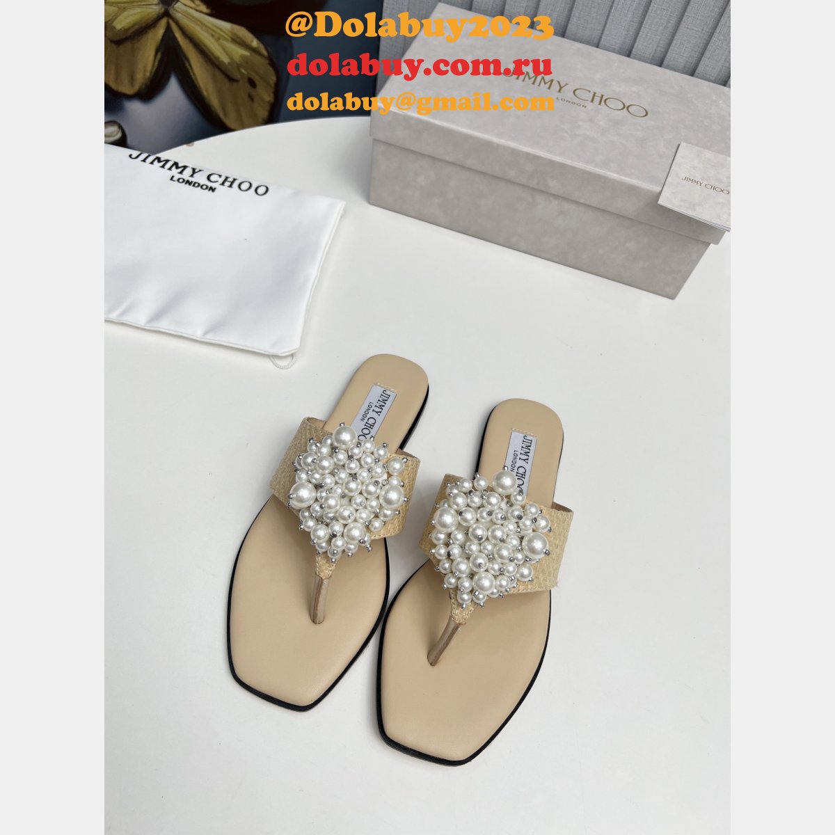 Cheap JIMMY CHOO Designer Perfect slippers