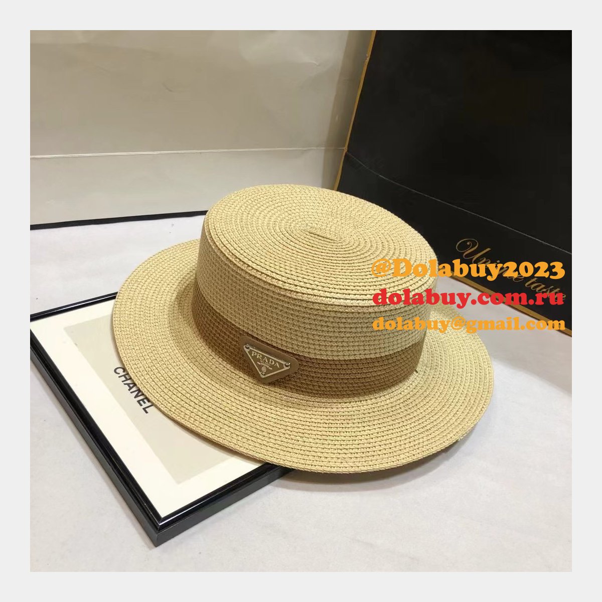 High Quality Prada Canvas foldable fisherman hat