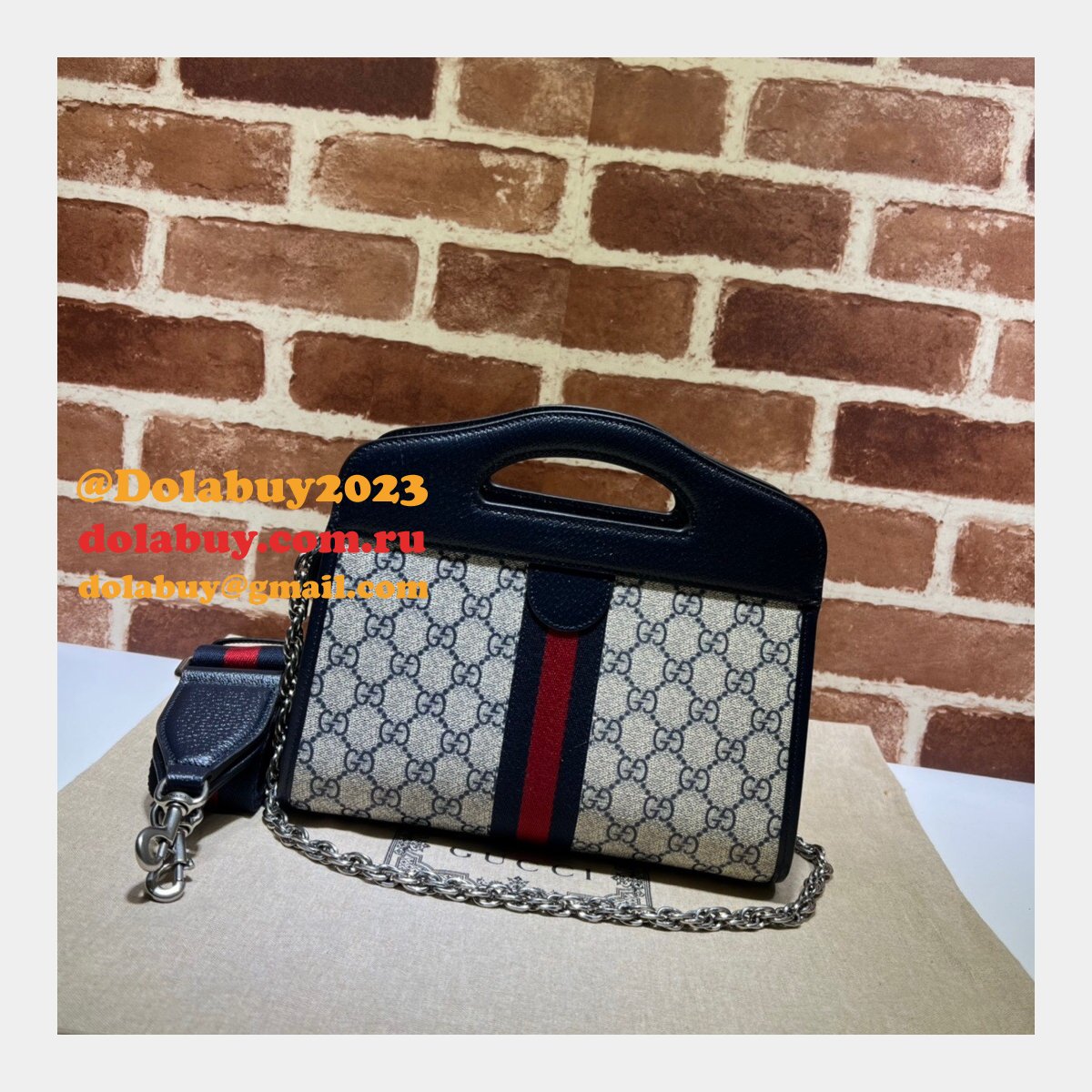 G*u*i 1:1 replica 693724 ophidia small tote with web top handle bag