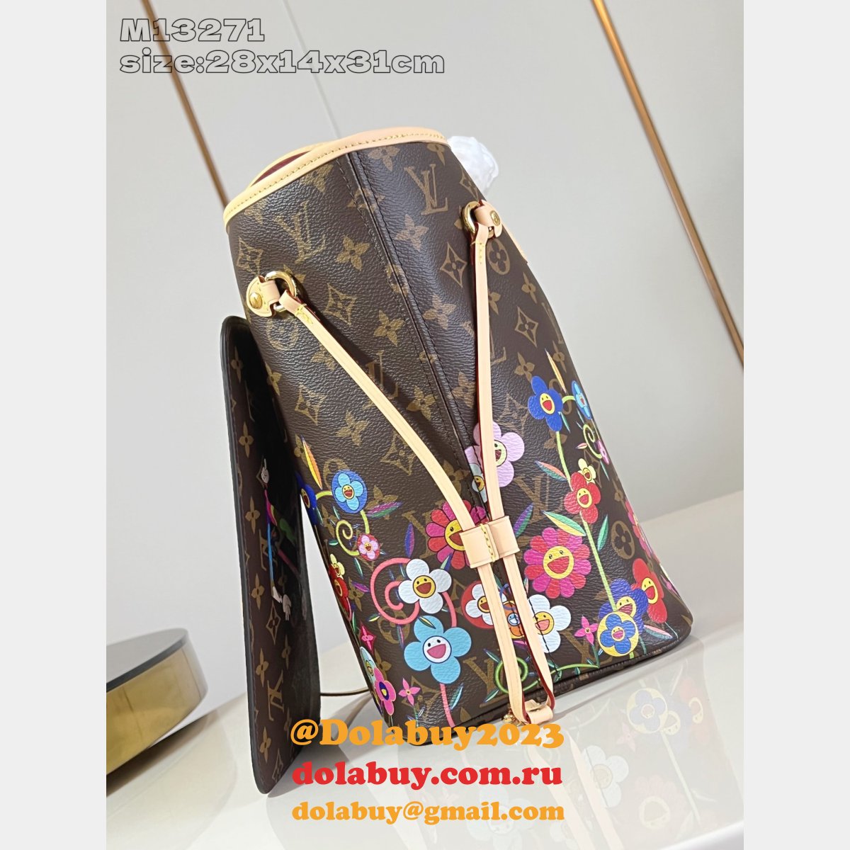 Louis Vuitton Copy LV x TM Neverfull MM Monogram M13271 Bag