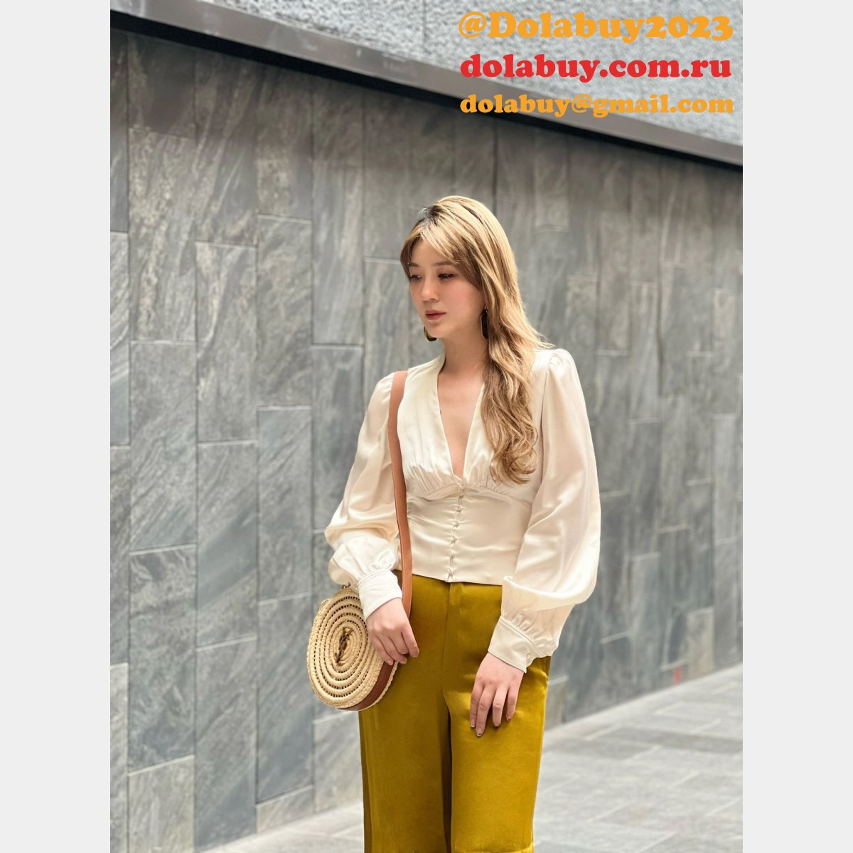 Buy Wholesale China YSL 685601 Beach Straw Woven Knockoff Bag