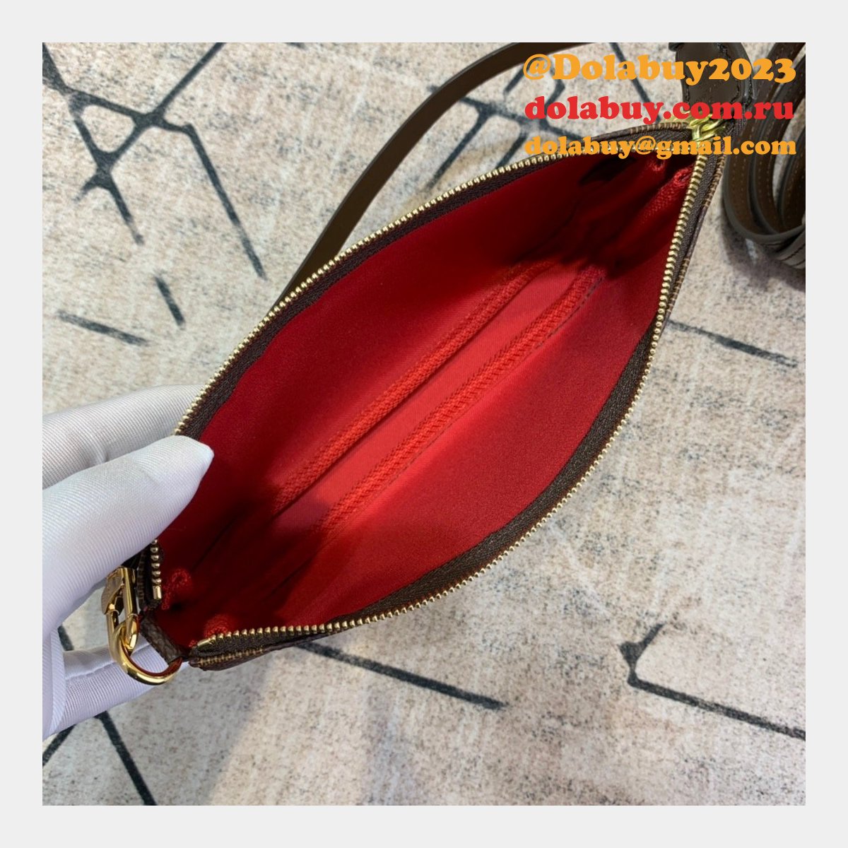 Luxury Auth Louis Vuitton Damier Pochette Accessoires M41206