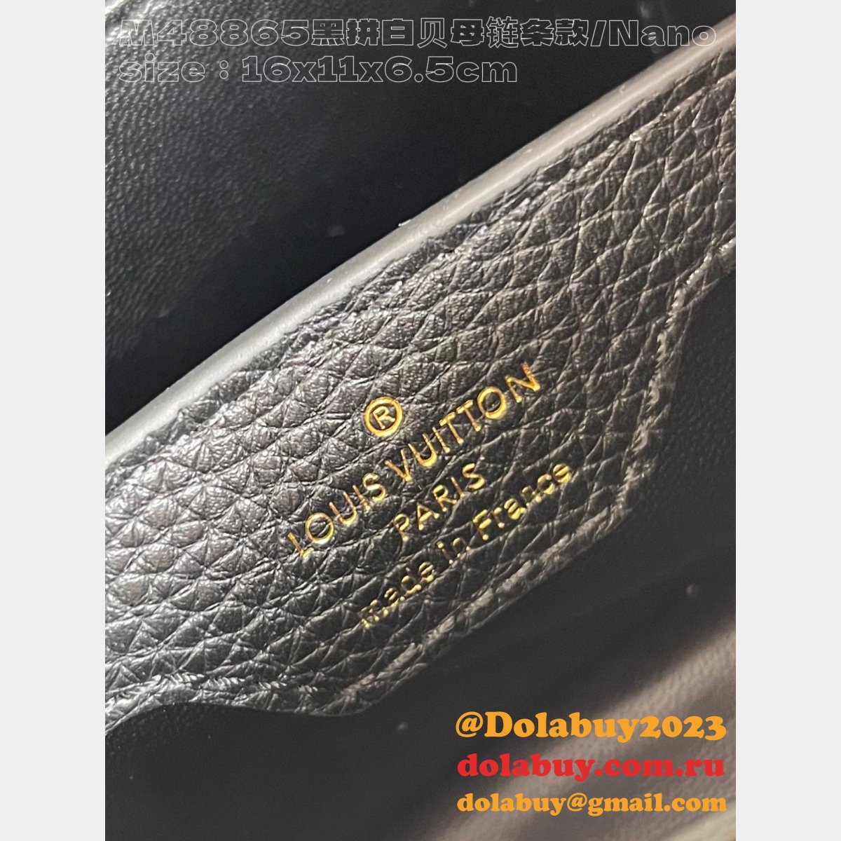 Buy Outlet Replicas Louis Vuitton Capucines M48865 Black Bag