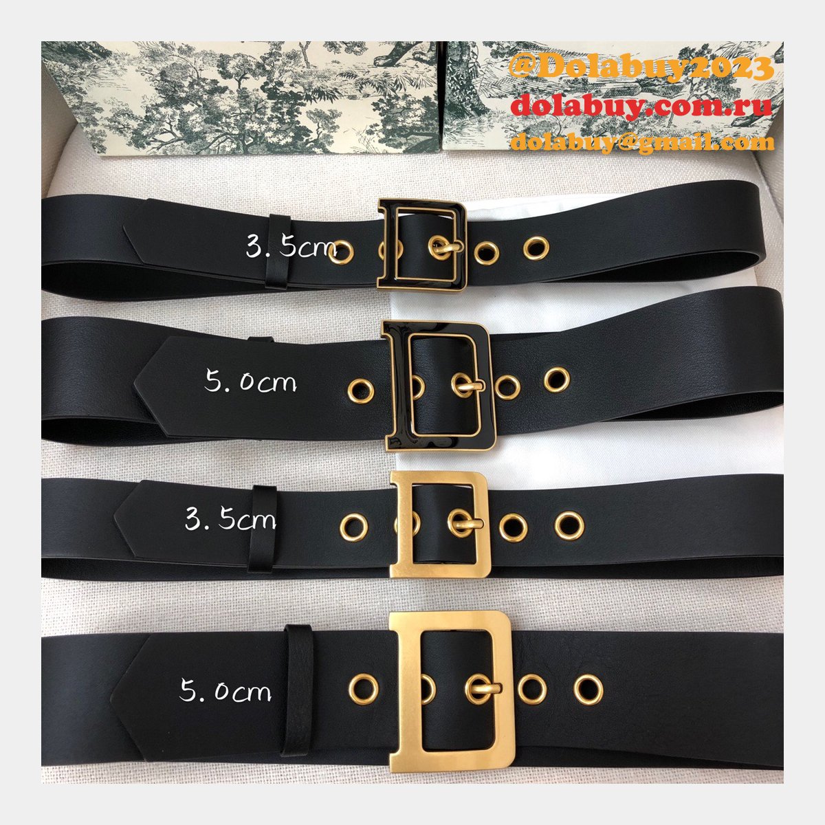 Christian Dior Replica Belts 3.5CM & 5.0CM Black Shop Online Now
