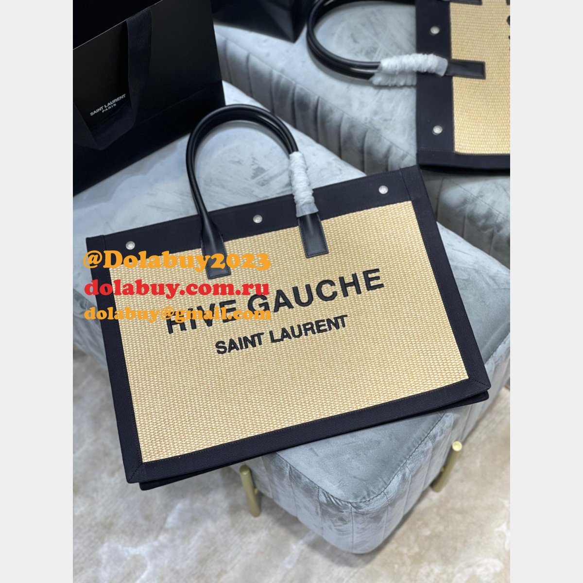 Designer Replica Rive Gauche Large Tote 509415 Bag Printed Canvas Store