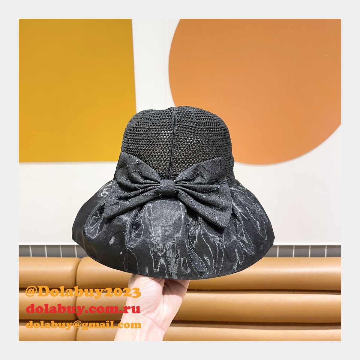 AAA+ CC Replica Big brim Camellia straw hat