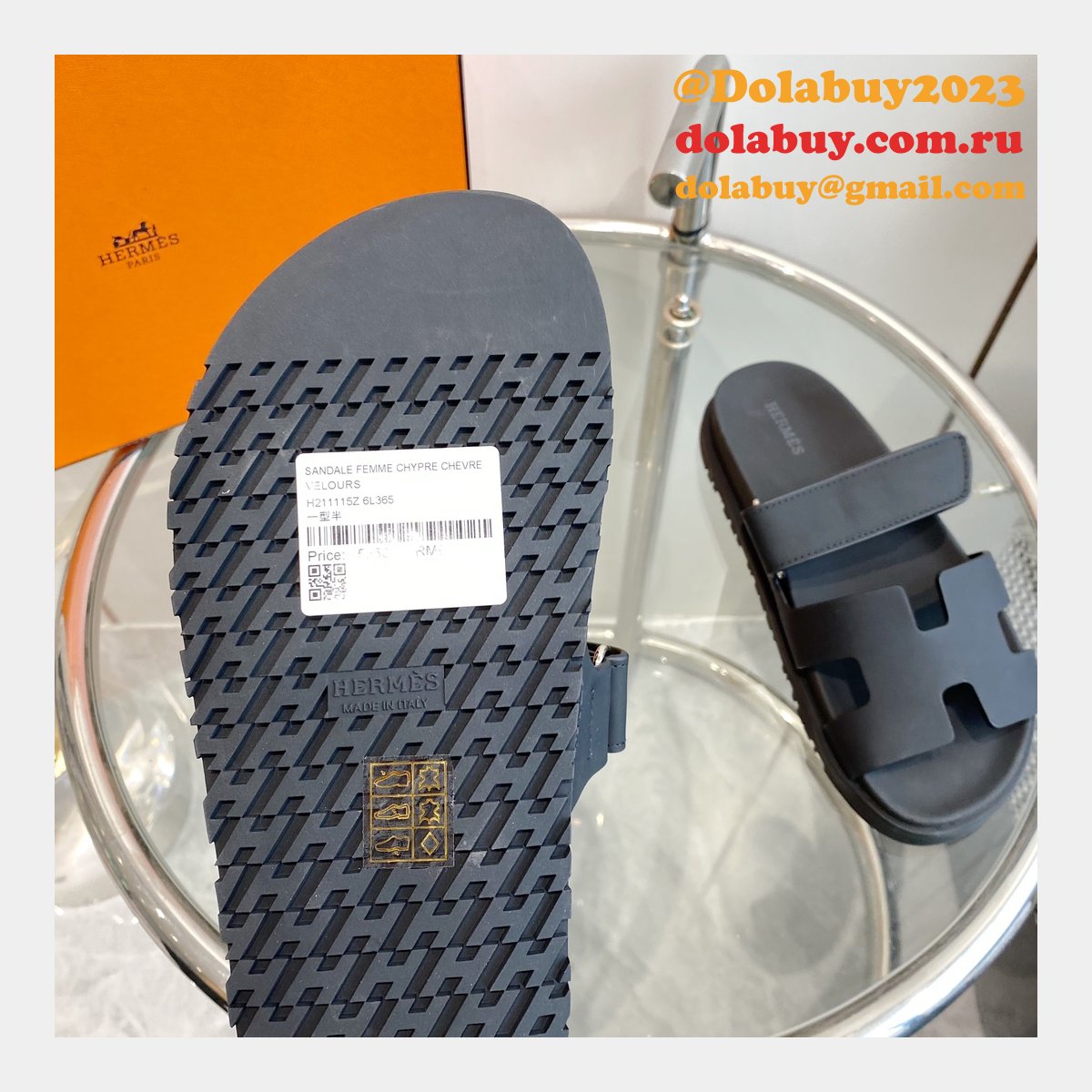 Fashion 1:1 Mirror hermes Chypre sandal