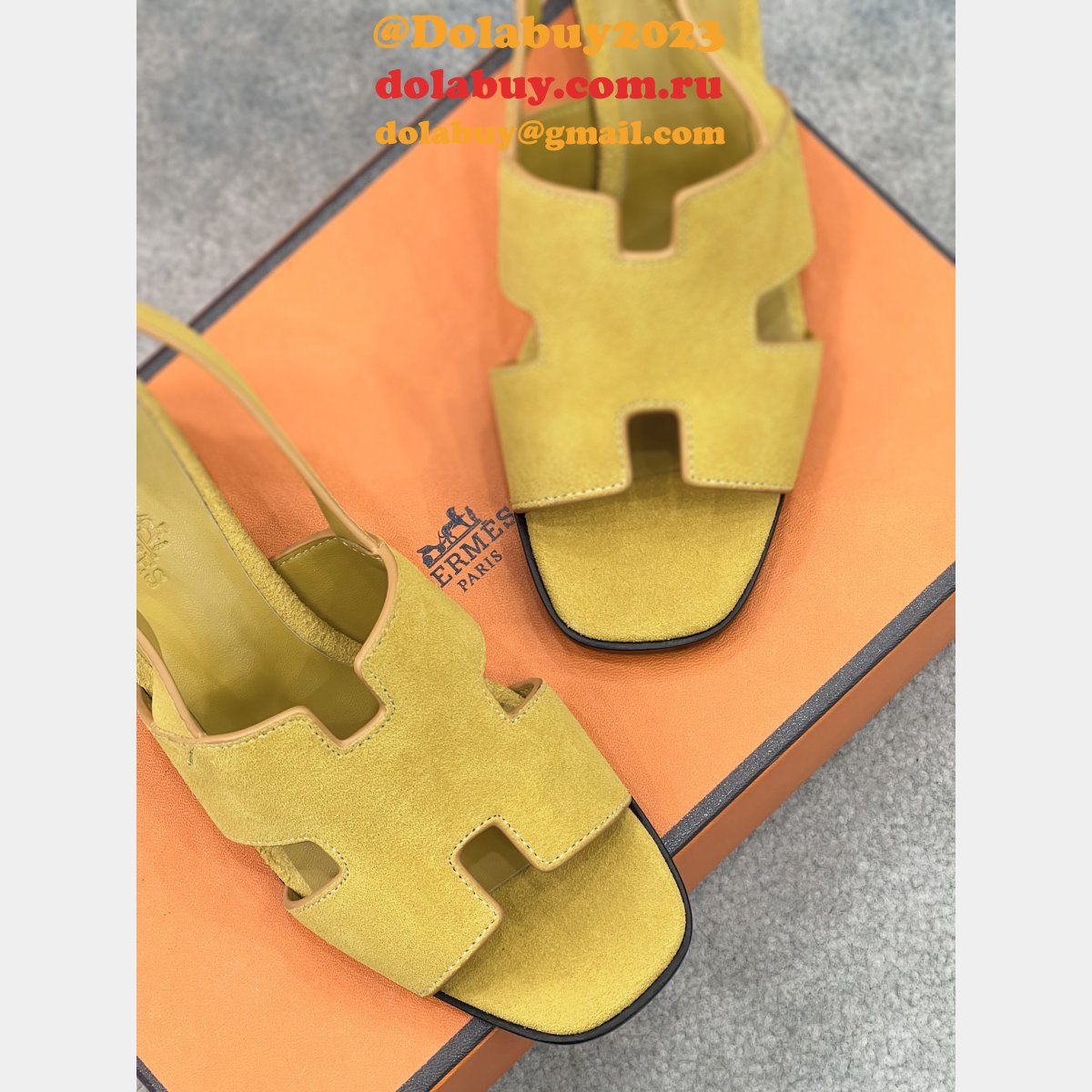 Eternite Slingback Sandals Luxury Hermes Replicas Shoes
