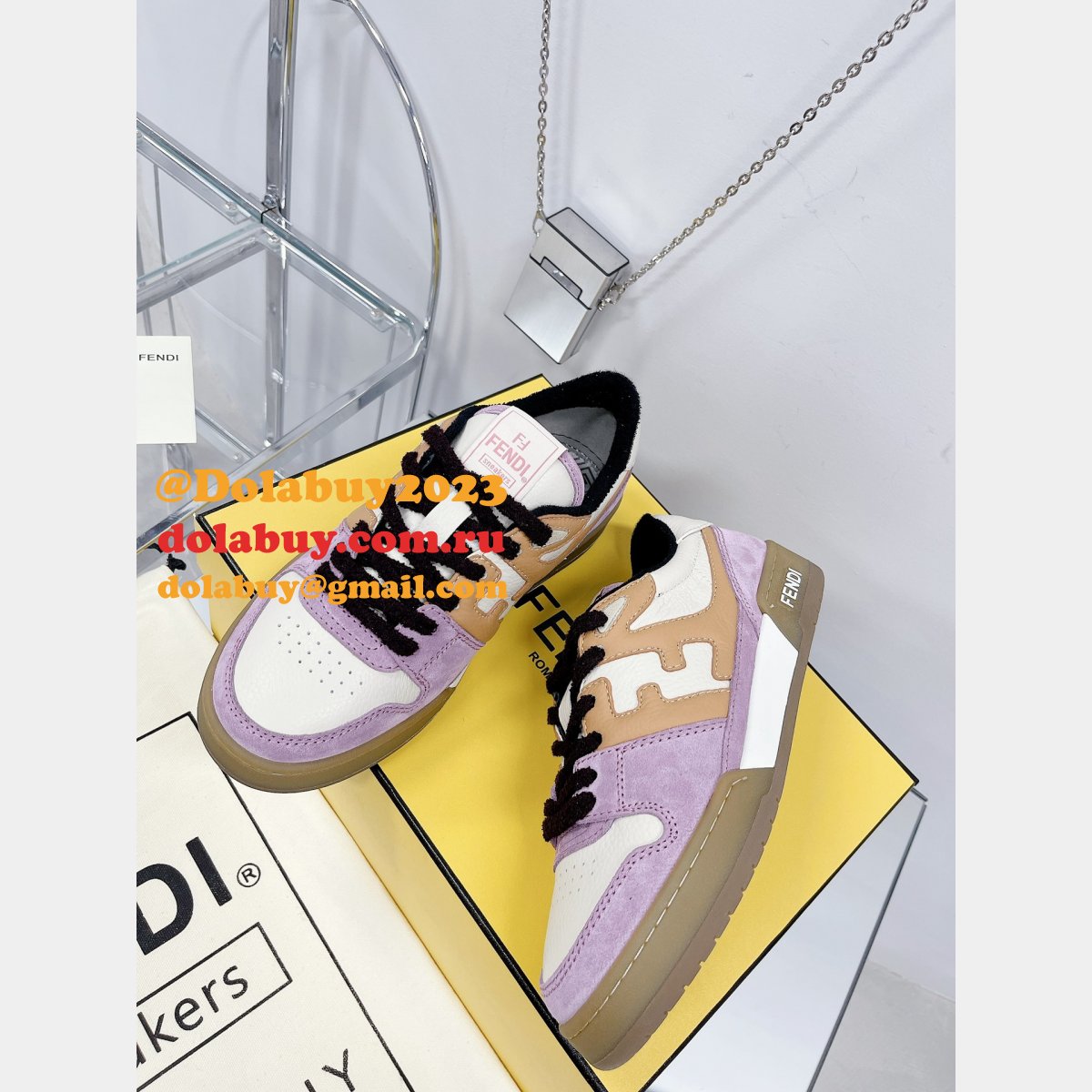best quality replica F**di match tup f logo shoes and sneaker