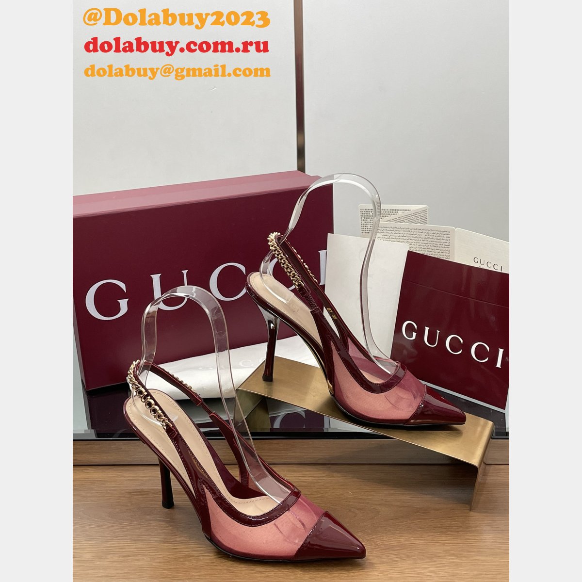 fashion G*u*i signoria slingback pump