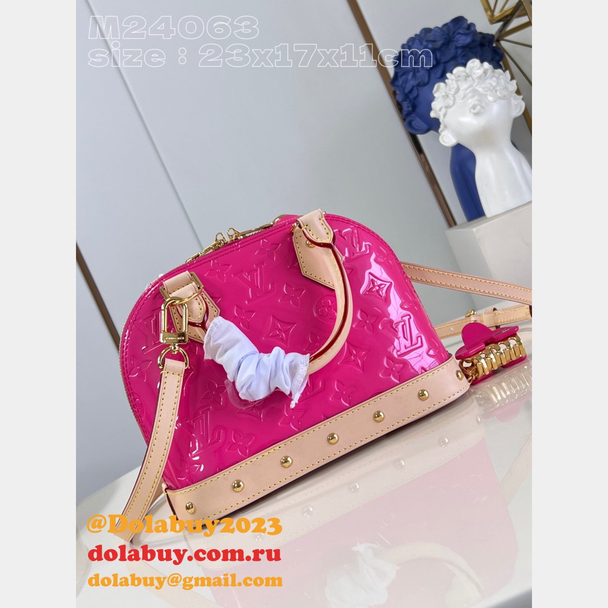 Copy Alma BB Monogram Vernis M24063/M24062/M90611 New Inspired Louis Vuitton