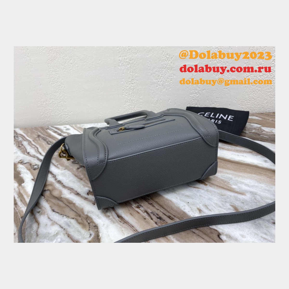 Celine Replica Luggage nano shopper handbag Shoulder Gray bag