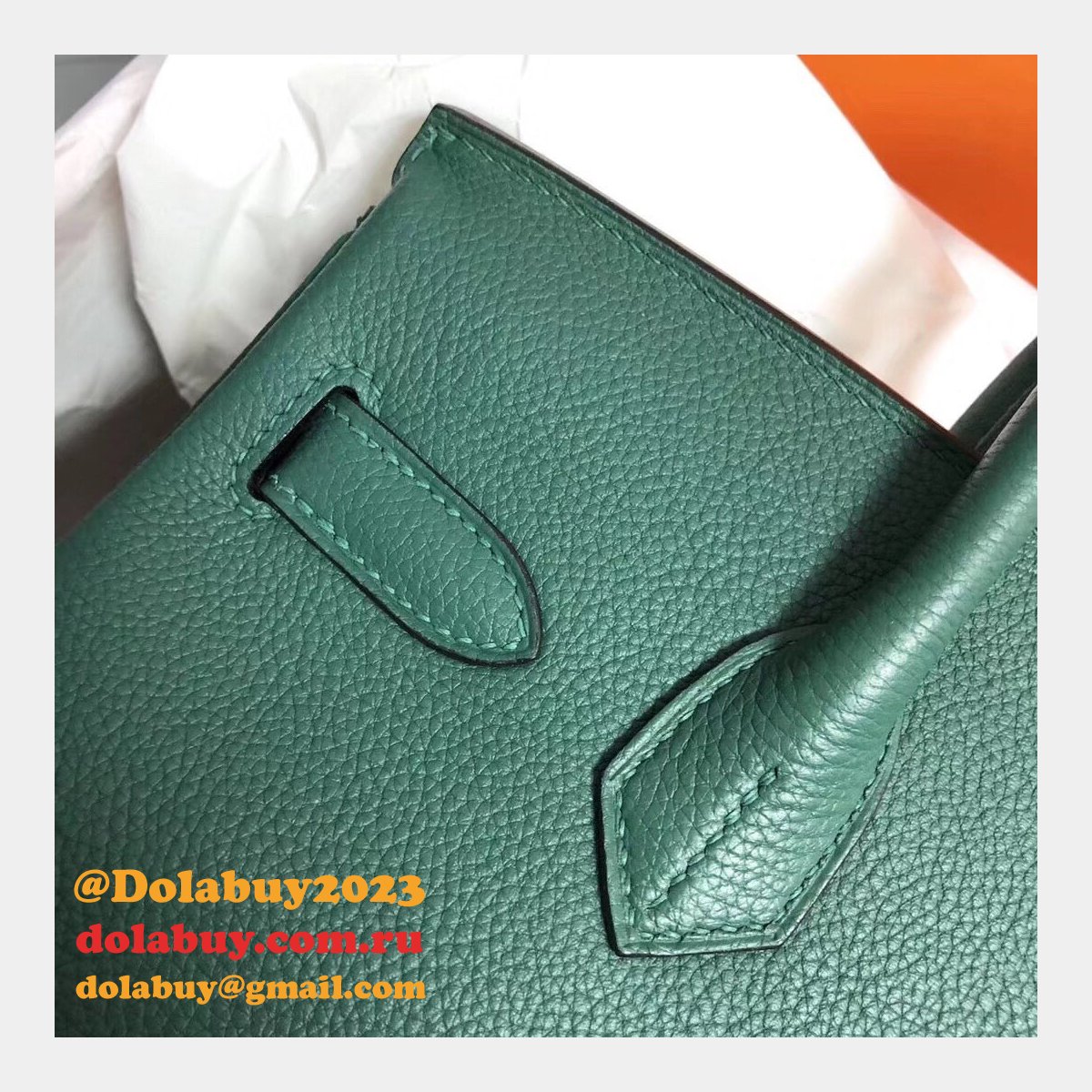 Hermes Birkin 35cm Togo leather Handbags Green