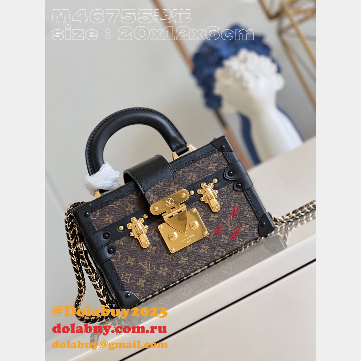Replica M46755 Petite Malle Capitale Monogram 7 Star Louis Vuitton Bag