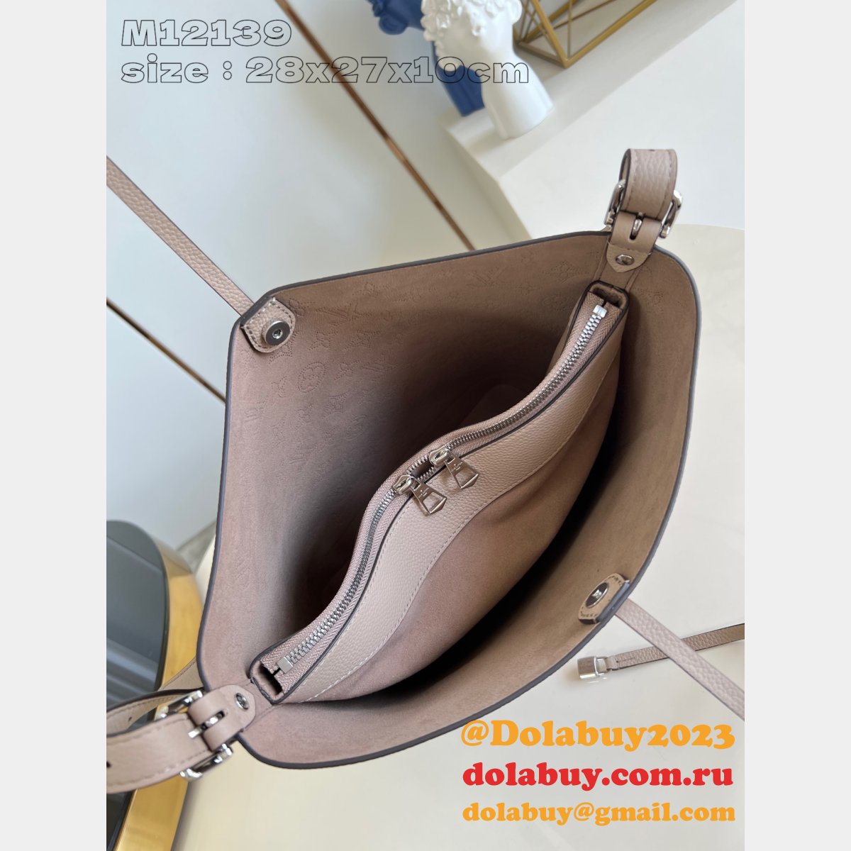 Outlet 1:1 Mirror Louis Vuitton Replcias Flore Mahina M12140 Bag