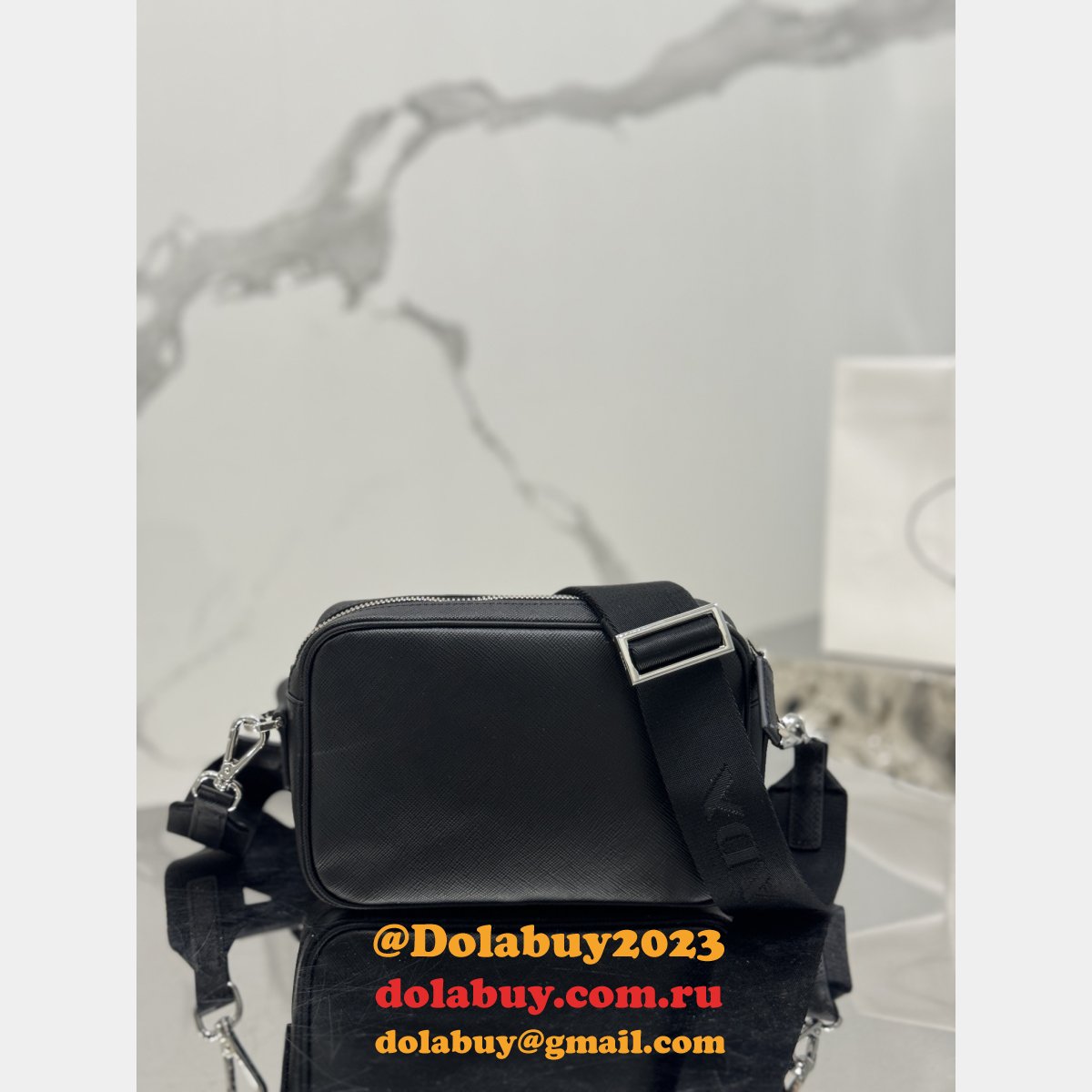 Best Replica Prada Saffiano men Camera bag