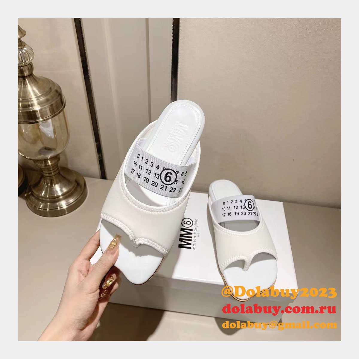 replica ma*s*n Ma*i*la knockoff mm6 flip flops shoes