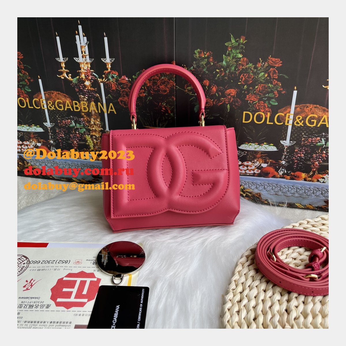 Buy Best 1:1 Replicas Dolce & Gabbana DG Logo 9112 Hand Bag