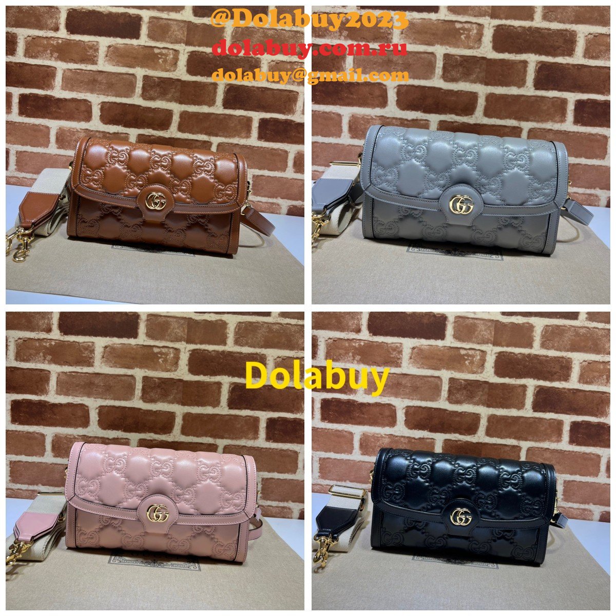 G*u*i design 724529 gg matelasse replica top bag