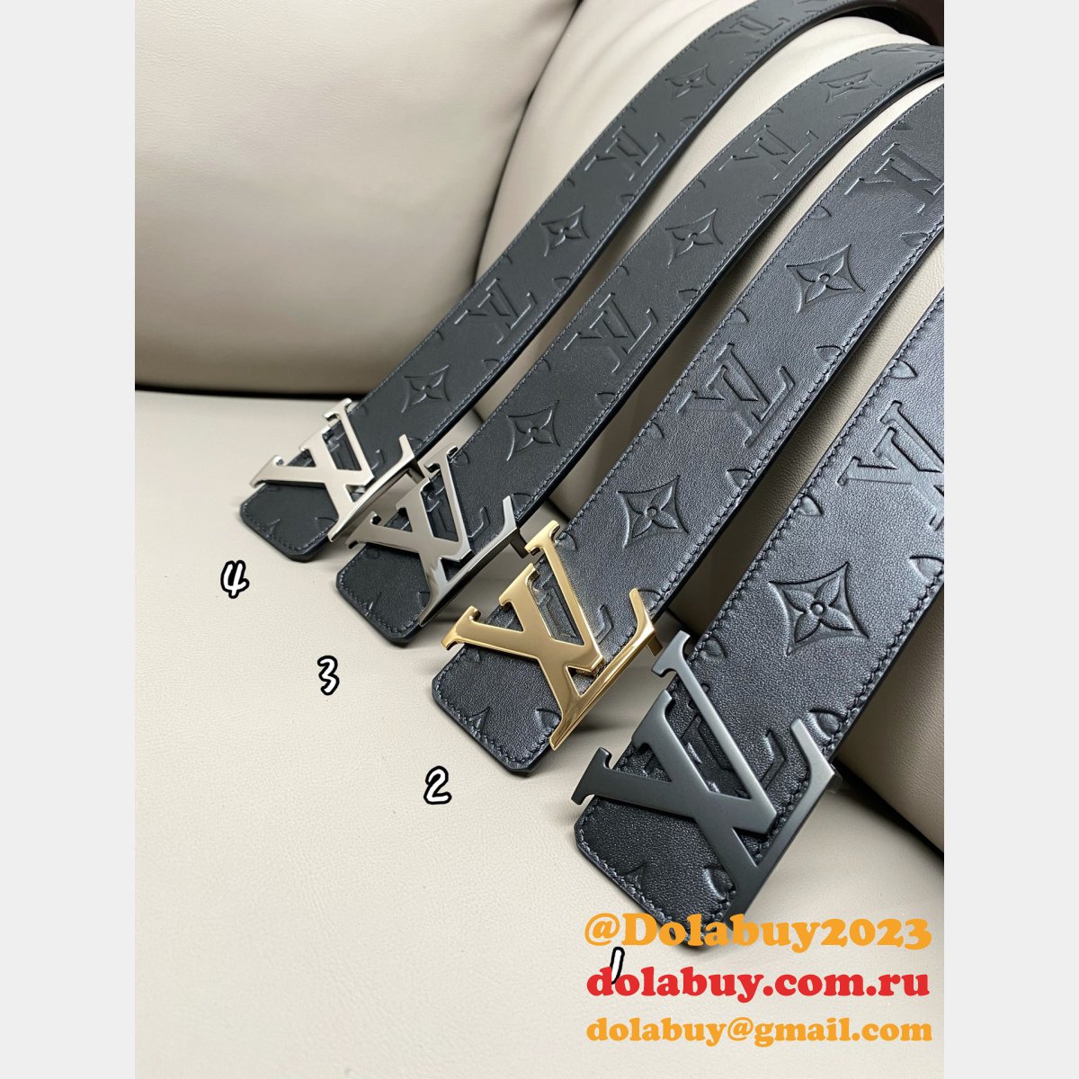 Cheap LOUIS VUITTON MEN Double-sided Belt 40mm