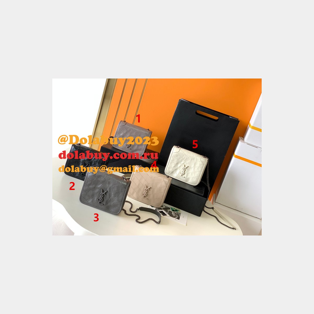 Fashion SAINT LAURENT niki chain wallet mini bag 583103