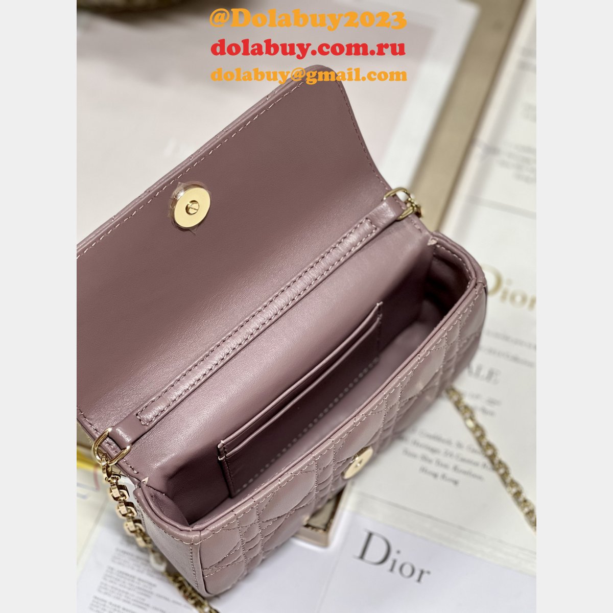 Cheap Lady Replica Designer Christian Dior Phone Pouch 0977 Bag