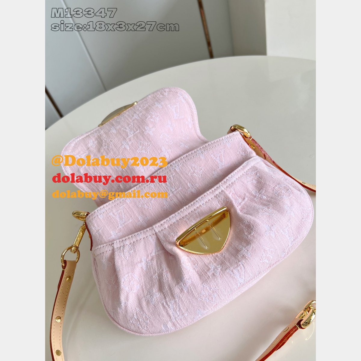 Luxury Monogram Denim Pink M13347 Louis Vuitton New Sunset Bag