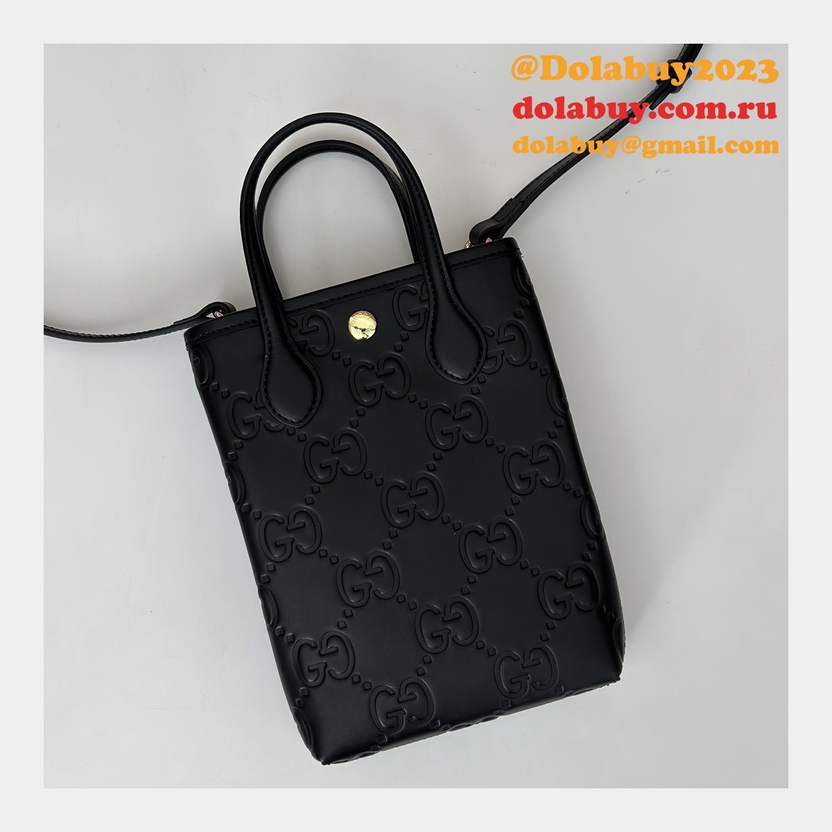gg crossbody G*u*i 790133 black super aaa+ designer replica bags