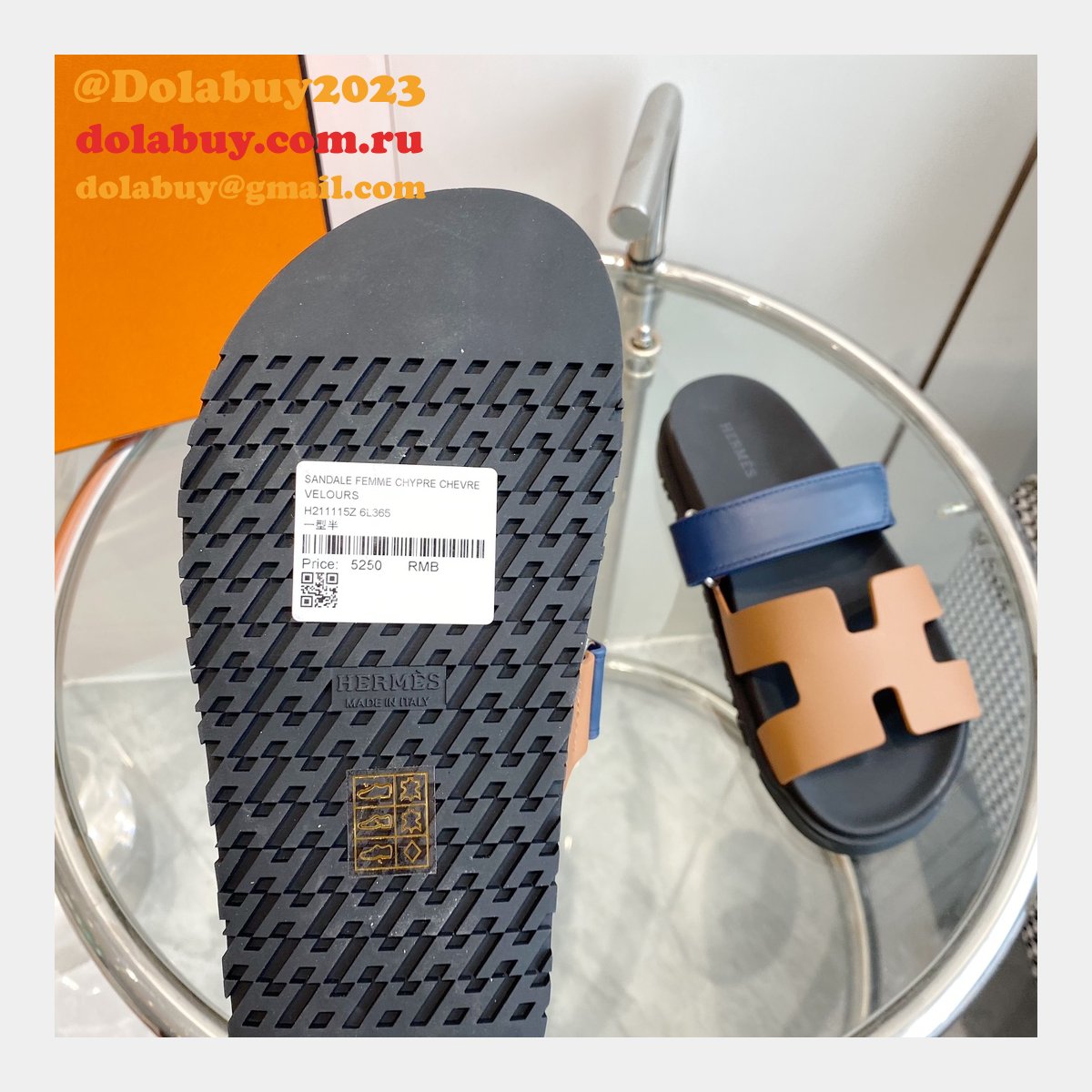 Luxury hermes men Chypre sandal Fashion