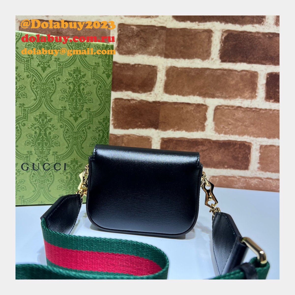 the replica G*u*i 699760 high quality horsebit 1955 strap wallet