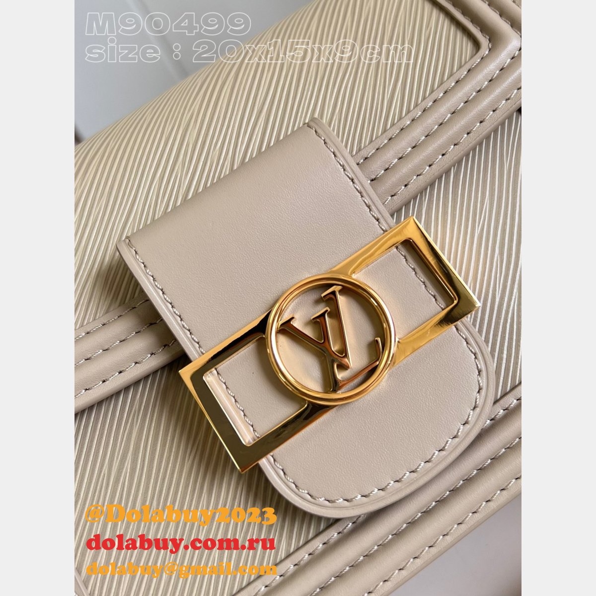Best Lv Dauphine Khaki Louis Vuitton M90499 Replica Bag