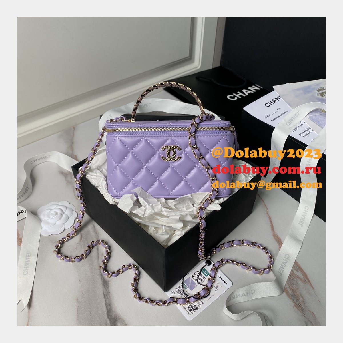 Luxury Replica Crossbody Shoulder Cosmetic Case Vanity Box Tote AP4052 Bags