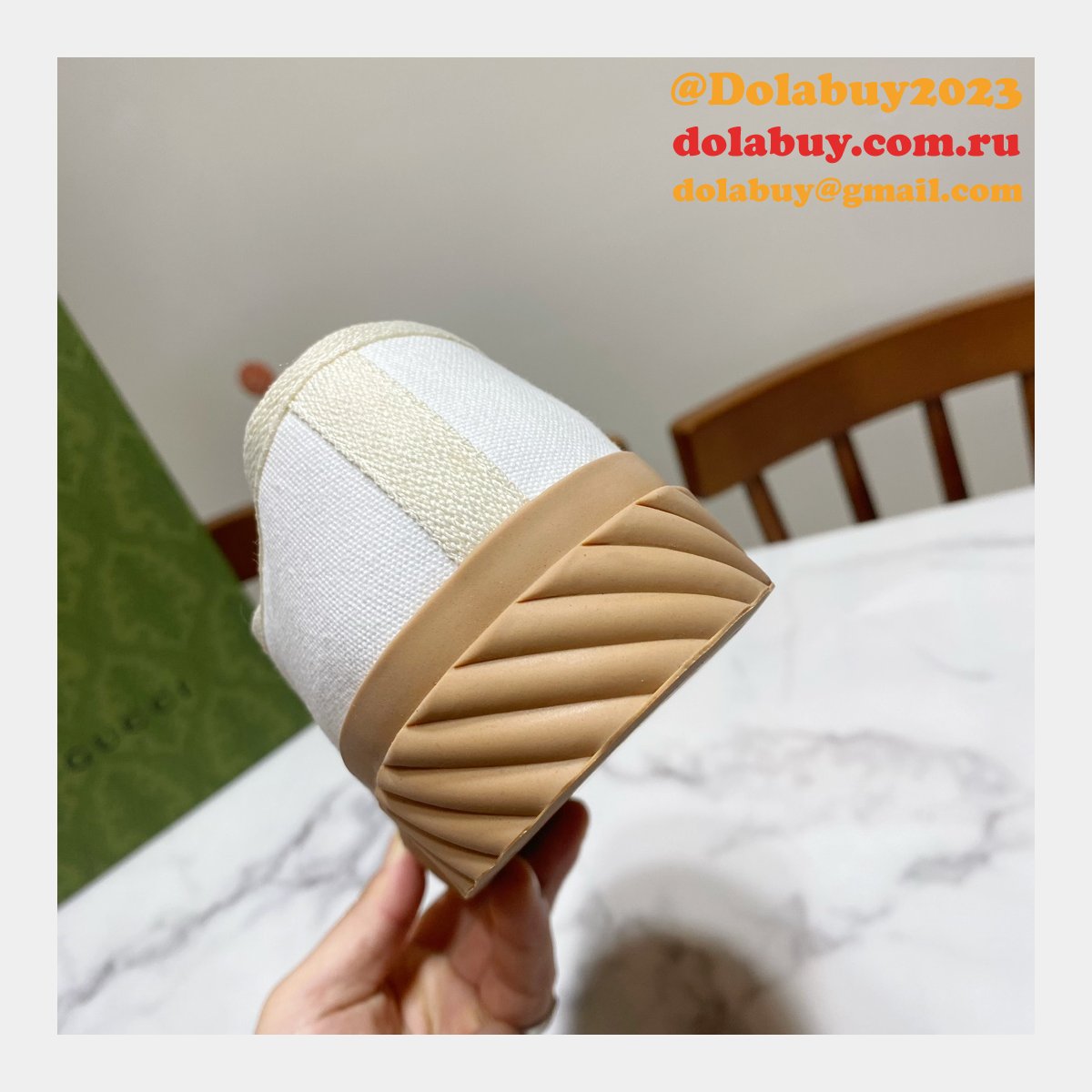 G*u*i shoes replica double g canvas 1:1 mirror high-quality