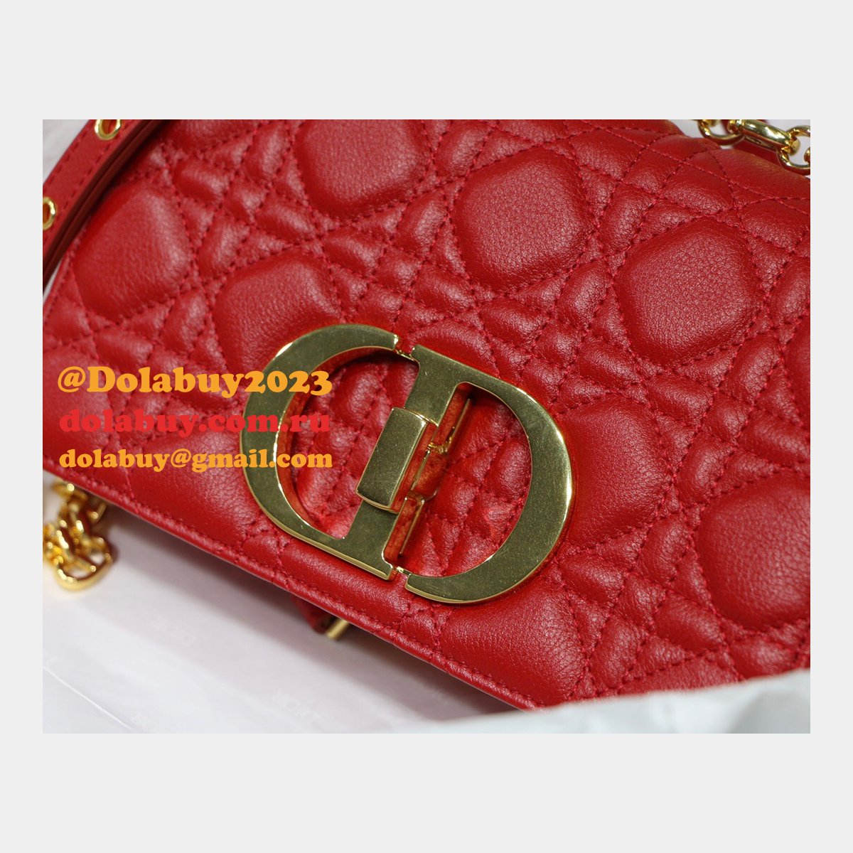 Knockoff Dior Caro High Quality Red Bag