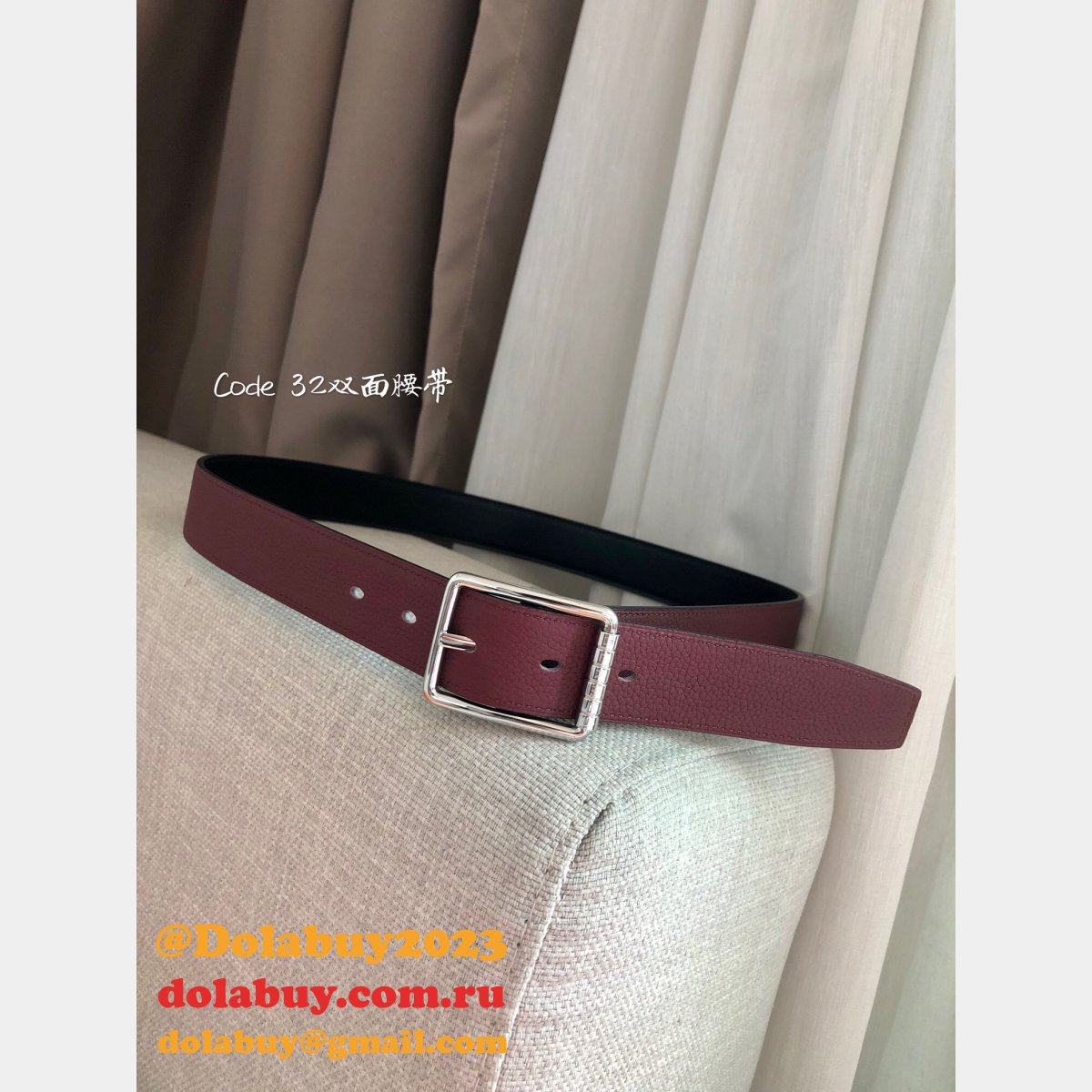 Share Replica Hermes H Belt Reversible Leather 32mm Online