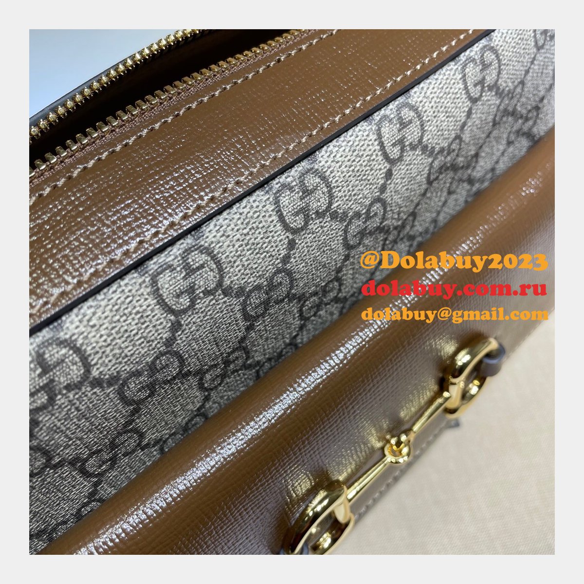 G*u*i replica horsebit 1955 small brown or white leather shoulder 645454 bag