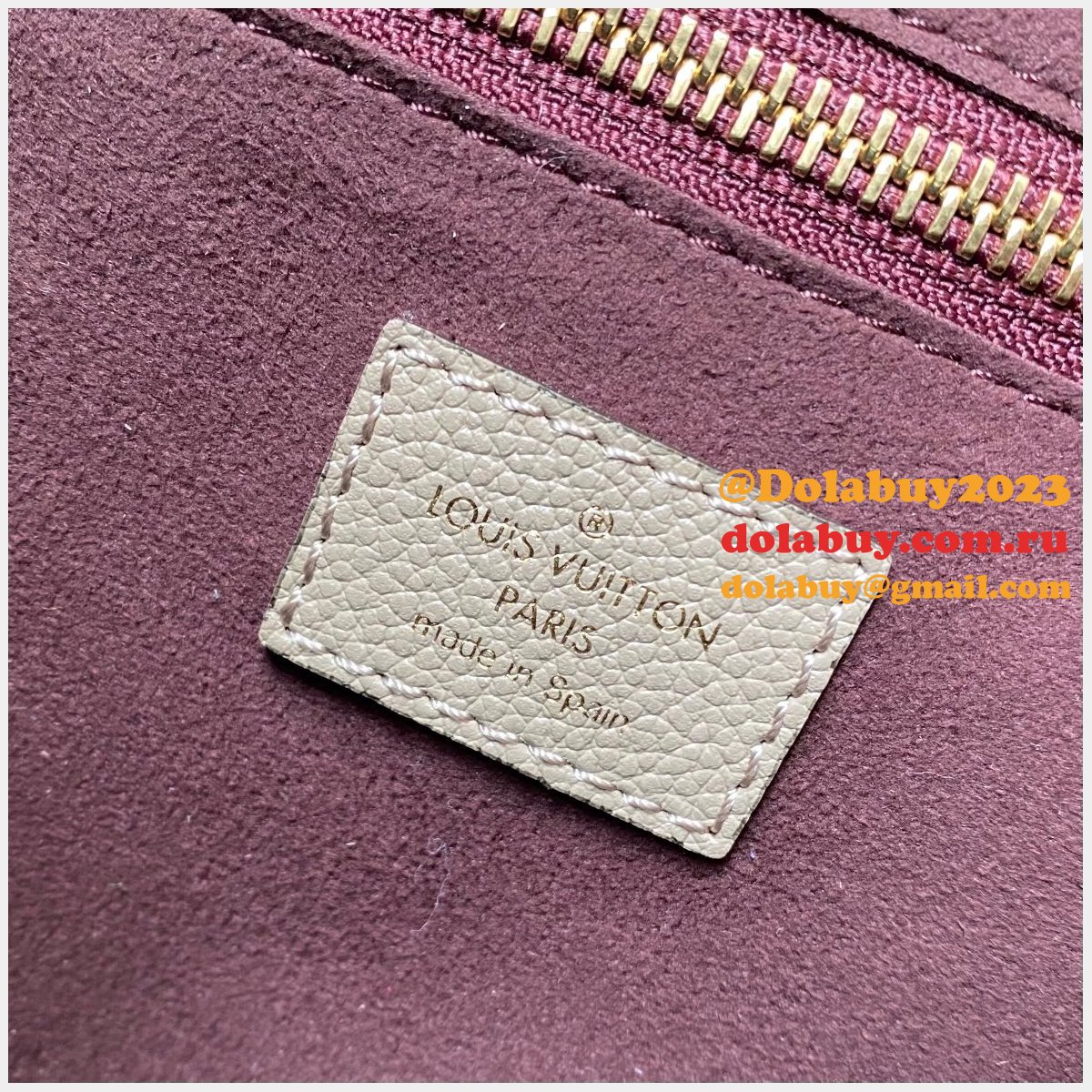 Louis Vuitton M45686 Knockoff Neverfull MM Monogram Empreinte Leather Tourterelle Gray