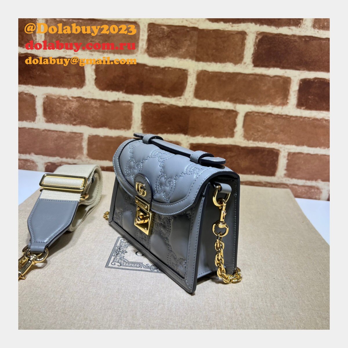 G*u*i fashion gg matelassé 724499 top handle replica bag