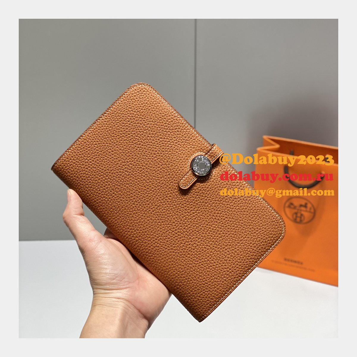 Luxury 1:1 Mirror Hermes Togo Passport Holder