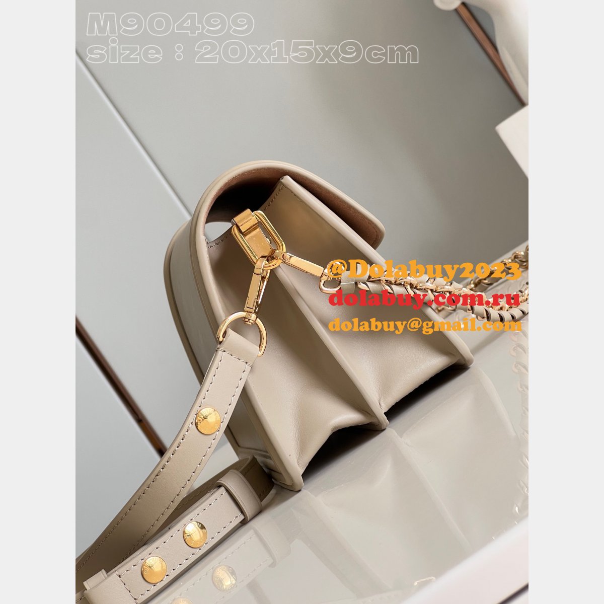 Best Lv Dauphine Khaki Louis Vuitton M90499 Replica Bag