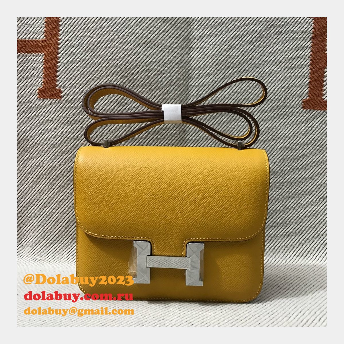 Hermes Constance Bag 18cm Epsom Leather Yellow