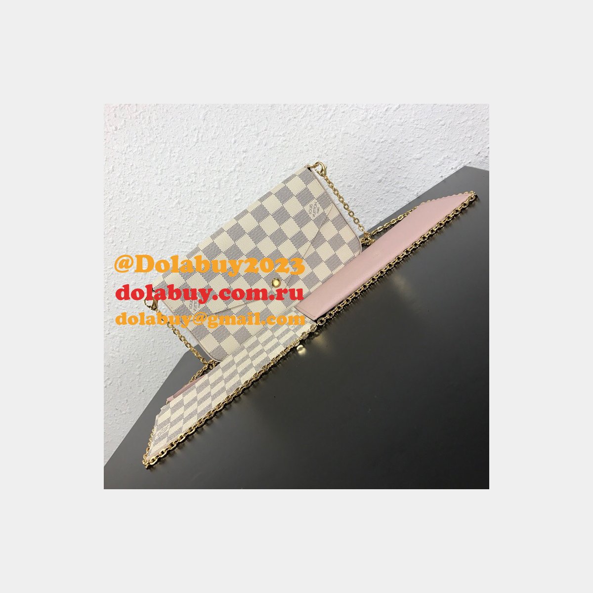 AAA+ Louis Vuitton Knockoff Monogram Canvas Felicie Chain M61276