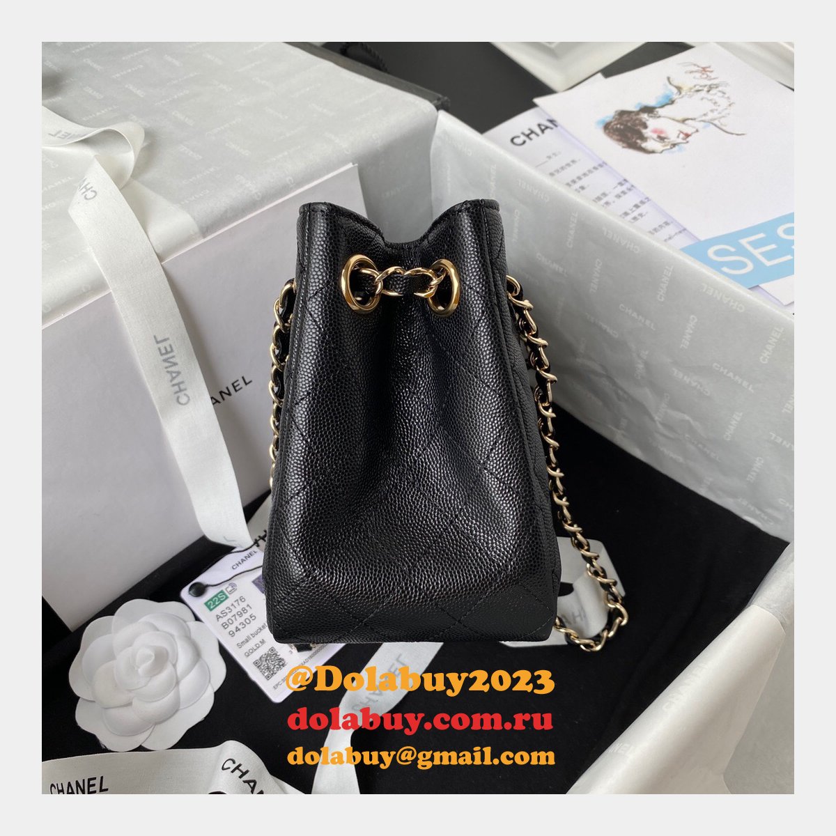 Best Online Store For Replica Bucket Lambskin AS3176 Bag