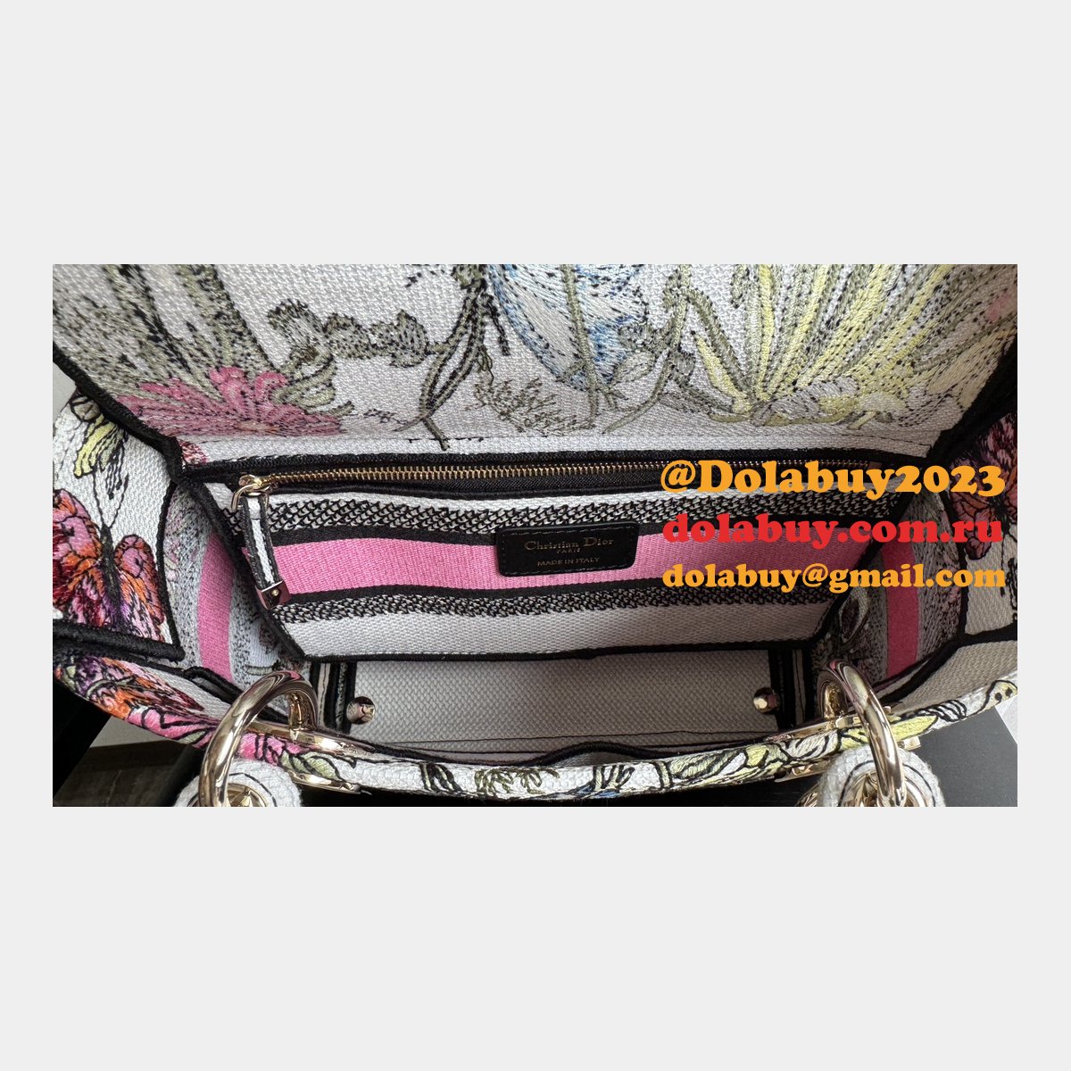 Top Quality Luxury Lady Dior 24cm Replicas Christian Dior Bags