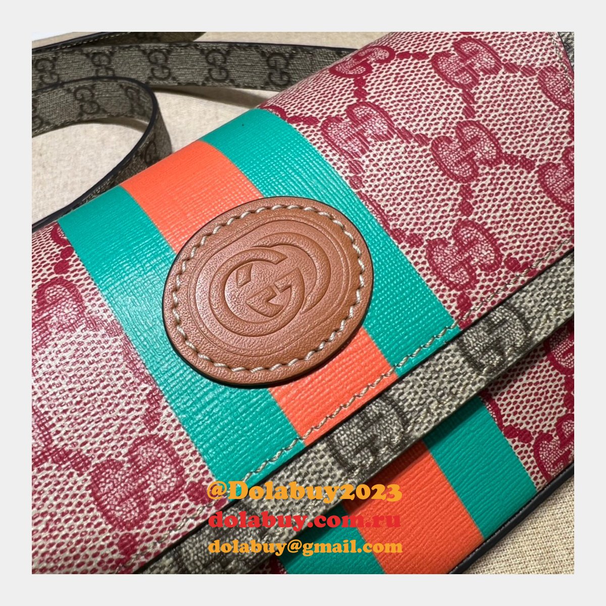 perfect G*u*i 723762 gg top handle replica web bag