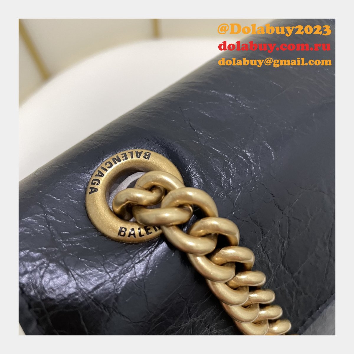 Top Quality BEST BALENCIAGA Crush Chain Small Bag 25CM